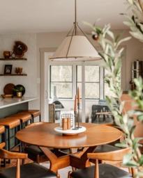 1950S Mid-Century Modern Linen Cone Chandelier Japandi Cream Pendant Light - thumbnail 1