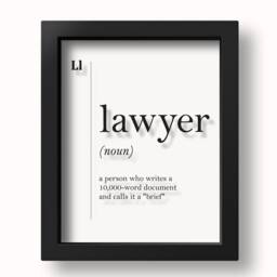 Transparent Lawyer Definition Gift Funny Attorney Poster Office Decor Wall Art Graduation - thumbnail 3