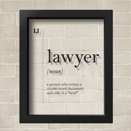 Transparent Lawyer Definition Gift Funny Attorney Poster Office Decor Wall Art Graduation - thumbnail 2
