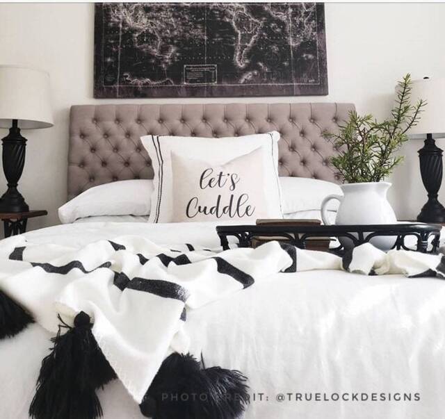 Let's Cuddle Linen Pillow Cover Farmhouse Rustic Decor - 18 - image 1