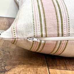 1734. Darcy Leila Blush Pink Embroidered 100% Cotton Cushion Cover, Various Sizes - thumbnail 2