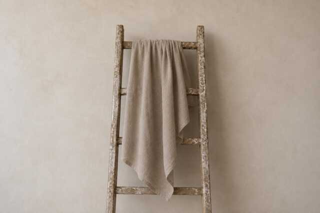 Raw Linen Body Towel, Rough Texture Bath Or Sauna Towel - image 1