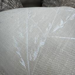 "Decorative Cushion Cover, Fern Leaf Pillow Cover , Beige Ivory , 12"" X 20" - thumbnail 2
