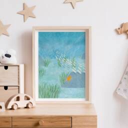 Sea Animals Poster - Children's Illustration Wall Decor Wall Art Nursery Room - thumbnail 2