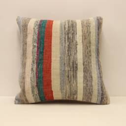 Throw Pillow Kilim Pillow, Sofa Pillow Handwoven Pillow, 18x18 - 45x45 cm Minimalist Decorative Pillow, Cushion Cover 4Kbf-576 - thumbnail 1