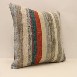Throw Pillow Kilim Pillow, Sofa Pillow Handwoven Pillow, 18x18 - 45x45 cm Minimalist Decorative Pillow, Cushion Cover 4Kbf-576 - thumbnail 2