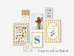 Set Of Personalised Whimsical Gallery Wall Prints For A Playroom, Bedroom Or Nursery - Unframed - thumbnail 1