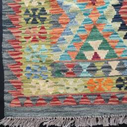 Kilim Rug Classic, Handmade Artisan Afghan Turkish Aztec Geometric Wool 152x109 cm - thumbnail 2
