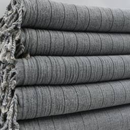 "Striped Stone Washed Towel, 34""x67" - thumbnail 2
