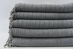 "Striped Stone Washed Towel, 34""x67"