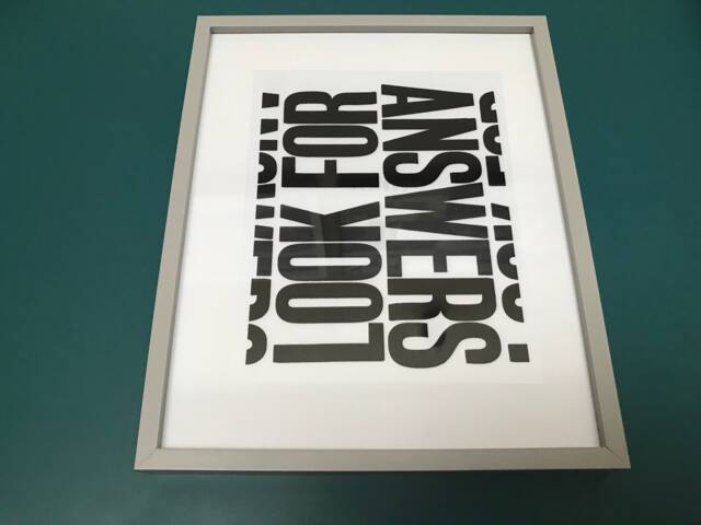 Anthony Burrill Repreve Art Print Framed Grey Striking - image 1