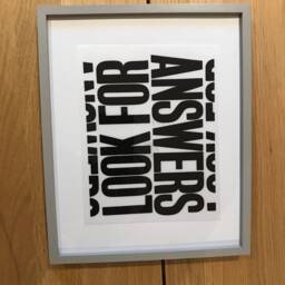 Anthony Burrill Repreve Art Print Framed Grey Striking - thumbnail 4
