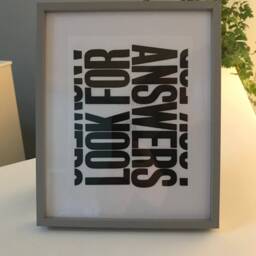Anthony Burrill Repreve Art Print Framed Grey Striking - thumbnail 2