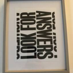 Anthony Burrill Repreve Art Print Framed Grey Striking - thumbnail 3