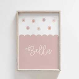 Girls Room Prints, Set Of 6, Gallery Wall Personalised Art, Nursery Neutral Bedroom, Decor - thumbnail 2