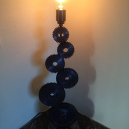 Handmade Gear Lamp Weld Art Industrial Steam Punk - thumbnail 2