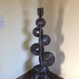 Handmade Gear Lamp Weld Art Industrial Steam Punk - thumbnail 3