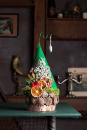 Felted Christmas Tree, Small Holiday Tree Centerpiece, Natural Xmas Organic Decor