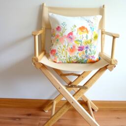 Watercolor Floral Pillow Cover, Designer Accent, 18x18, 20x20, 22x22, 24x24 Covers - thumbnail 2