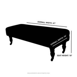 Gold Velvet Footstool - Luxury Upholstered Bench Handmade in Britain - thumbnail 4