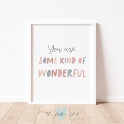 You Are Some Kind Of Wonderful - Teenager Print, Childs Bedroom Print, Print For A Friend, Positive Affirming Art - thumbnail 2