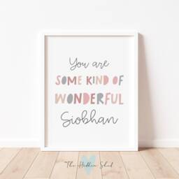You Are Some Kind Of Wonderful - Teenager Print, Childs Bedroom Print, Print For A Friend, Positive Affirming Art - thumbnail 1
