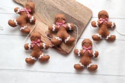 Gingerbread Man Felt Garland Handmade Christmas Ornament