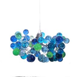 Ceiling Pendant Light With Sea Color Bubbles, For Living Rooms, Kitchen Island, Bedroom Or As Bedside Lamp - thumbnail 3