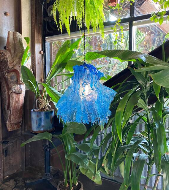 The Roji Lamp. Handcrafted Lighting Resin Pendant Lamp, Drip Melting Jellyfish Light, Handmade Unique Organic Sculptural Home Decor - image 1