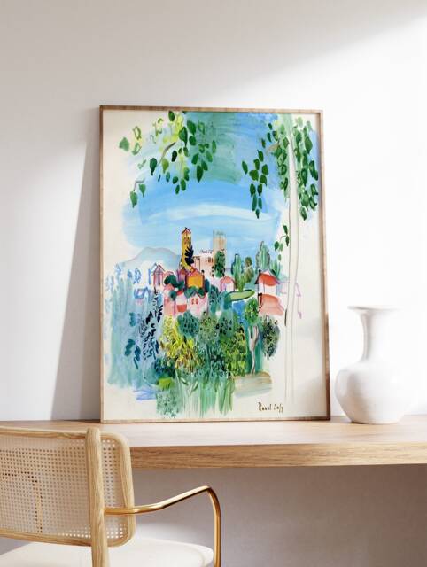 Raoul Dufy Poster, Vernet Les Bains, Fauvist Print, Expressionist Art, Fashionable Decor, Floral Wall Scenery & Nature, A1/A2/A2/A3 - image 1