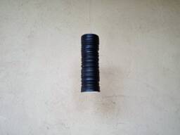 Handmade Black Ceramic Cylinder Pendant Light Carved Texture