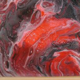 Paint Pouring, Pour Art, Resin Painted Canvas, Poured Paint, Fluid Cell Painting, Wall Framed Abstract - thumbnail 3