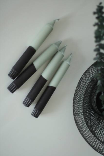 Dip Dye Candles/Black Eucalyptus Set Of 4 Gift - image 1
