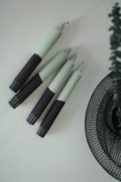 Dip Dye Candles/Black Eucalyptus Set Of 4 Gift - thumbnail 1