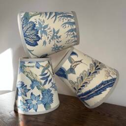 Sanderson Suva - Small Handmade Candle Clip Lampshade For Wall Lights/Chandeliers - thumbnail 3