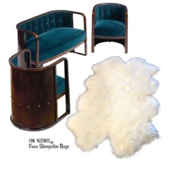Faux Fur Sheepskin Rug - Quatro Pelt Area Rug, Usa Made - thumbnail 3