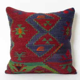 Handwoven Kilim Pillow Cover Southwestern Shabby Chic Throw - thumbnail 3