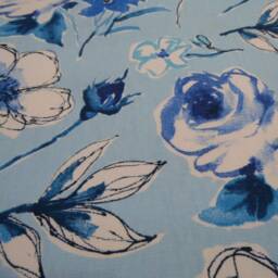 New Printroses.florals.blue Pillow Covers.toss Pillows.throw Pillows.cushion Covers.home Decor Accents.slipcovers.spring Pillows - thumbnail 3