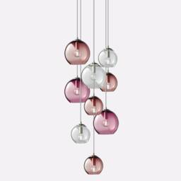 Plum Rose Cascade Chandelier - 9 Or 13 Lights - thumbnail 2