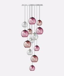 Plum Rose Cascade Chandelier - 9 Or 13 Lights - thumbnail 1