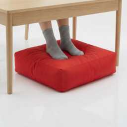 Red Square Bean Bag Floor Cushion Water Resistant Outdoor Seat - thumbnail 2