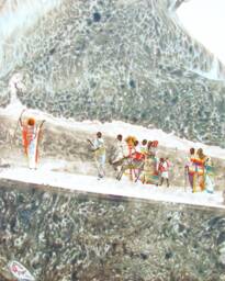 Crossing The Red Sea Print, Canvas Art Print Of Original Modern Icon By Ivanka Demchuk - thumbnail 1
