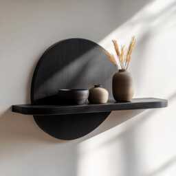 Floating Shelves, Natural Wood Shelf, Consoleless Wooden Bookcase - thumbnail 3