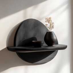 Floating Shelves, Natural Wood Shelf, Consoleless Wooden Bookcase - thumbnail 2