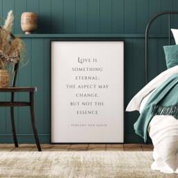 Love Is Something Eternal Print - Romantic Wall Art Vincent Van Gogh Quote Wedding Or Anniversary Gift Unframed - thumbnail 3