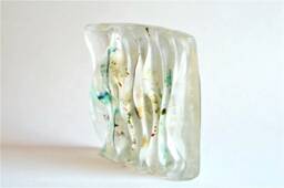 Waves Murano Glass Sculpture, Cast Glass - thumbnail 1