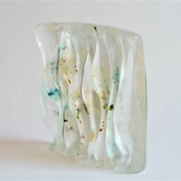 Waves Murano Glass Sculpture, Cast Glass - thumbnail 3