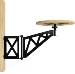 Swing Away Bar Stool With Wood Seat - 12.5