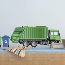 Garbage Truck Decal Playroom Decor Vinyl Sticker Kid Room Wall Art Kids Vinyl - thumbnail 4
