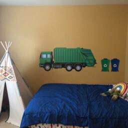 Garbage Truck Decal Playroom Decor Vinyl Sticker Kid Room Wall Art Kids Vinyl - thumbnail 3